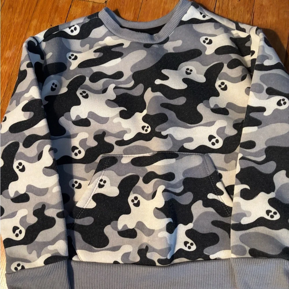 Kids' Gray Camo Ghost Two-Piece Sweater Set - Picture 2 of 4